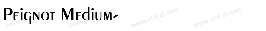 Peignot Medium字体转换